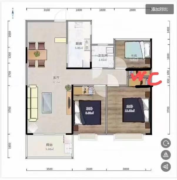 提香蓝岸 3室2厅2卫 59.8万 提香蓝岸 3室2厅2卫 59.8万室内图