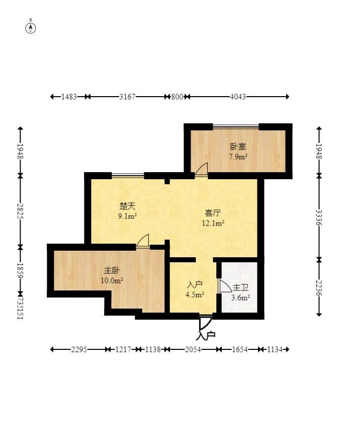 BOBO国际  1室1厅1卫   72.00万室内图1