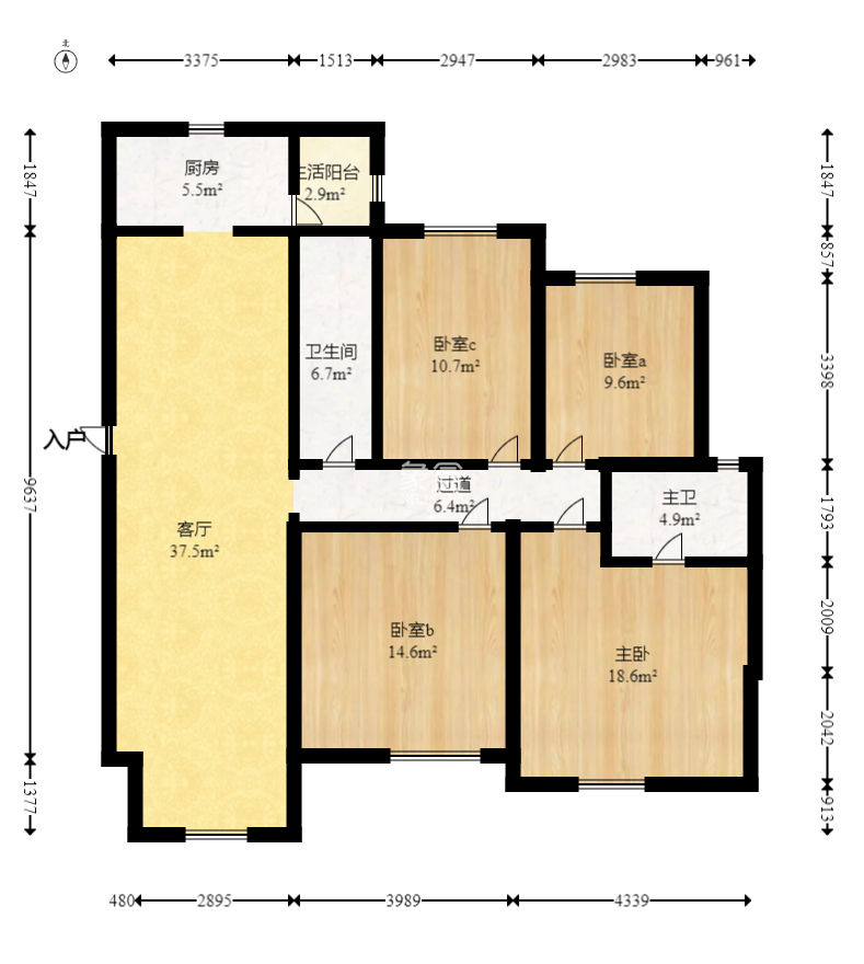 澳海谷山府  4室2厅2卫   117.00万