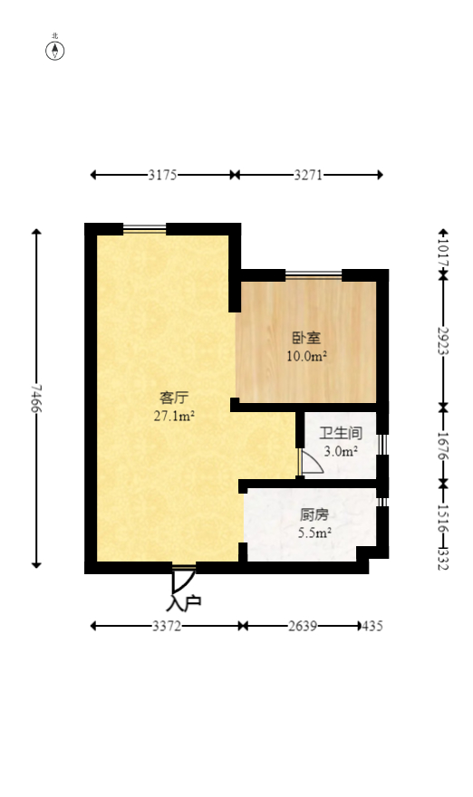 润和谷山郡(悦禧山庄水榭花都) 1室1厅1卫 45.0万 润和谷山郡(悦禧山庄水榭花都) 1室1厅1卫 45.0万户型图