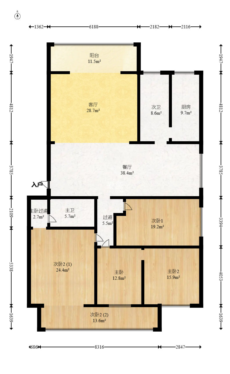 天翔新新家园  4室1厅1卫   122.00万