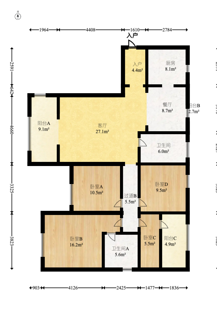 中建嘉和城  3室2厅2卫   147.60万室内图1