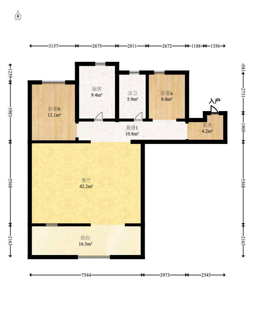 建发央著  4室2厅2卫   260.00万室内图1
