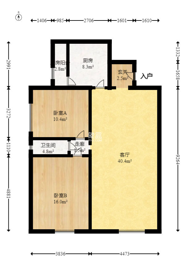腾泰佳园  2室2厅1卫   39.80万