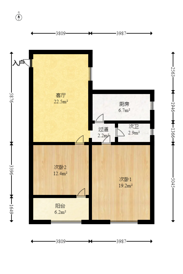 下碧湘街小区  2室1厅1卫   65.00万室内图1