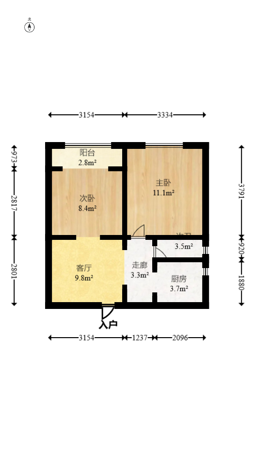 西城一号  2室1厅1卫    74.0万 西城一号  2室1厅1卫    74.0万户型图
