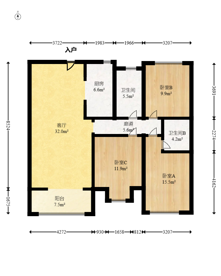 梅溪湖金茂悦(金悦雅苑)  3室2厅2卫    143.0万 梅溪湖金茂悦(金悦雅苑)  3室2厅2卫    143.0万户型图