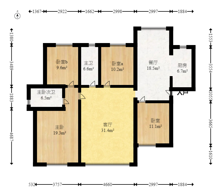 荣盛花语城  4室2厅2卫    90.0万 荣盛花语城  4室2厅2卫    90.0万户型图