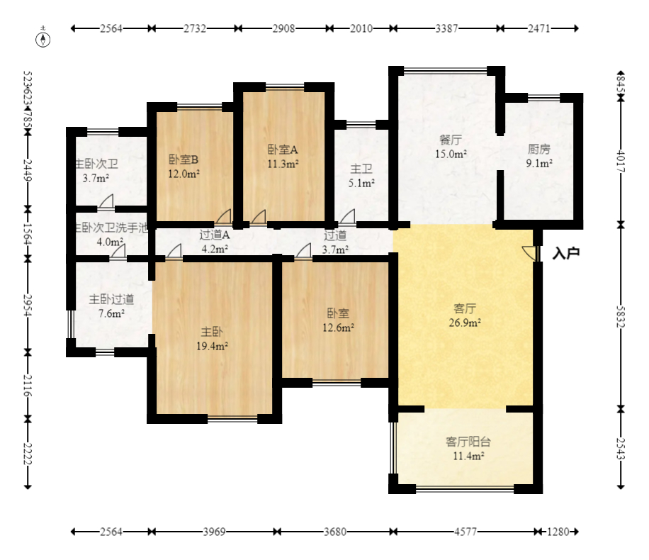 碧桂园威尼斯城  5室2厅1卫    92.0万室内图1
