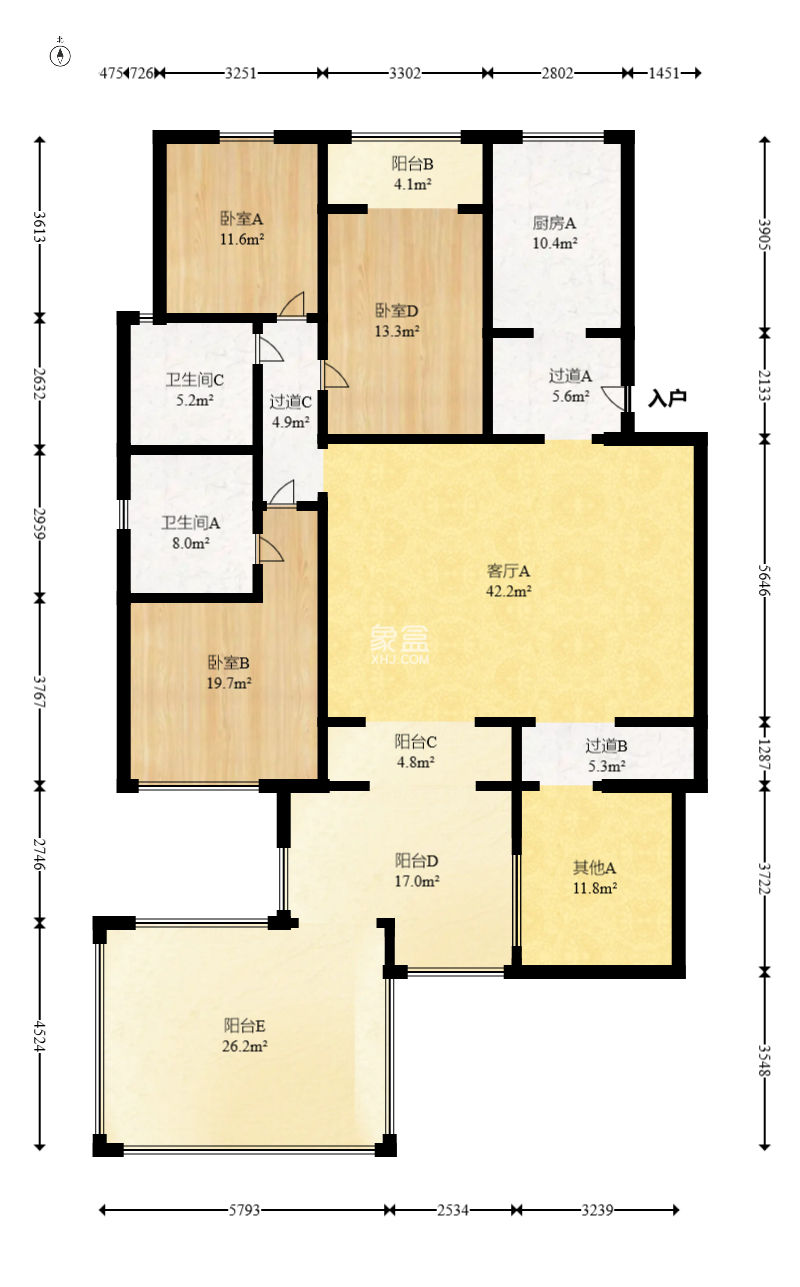 托斯卡纳  4室2厅2卫   408.00万