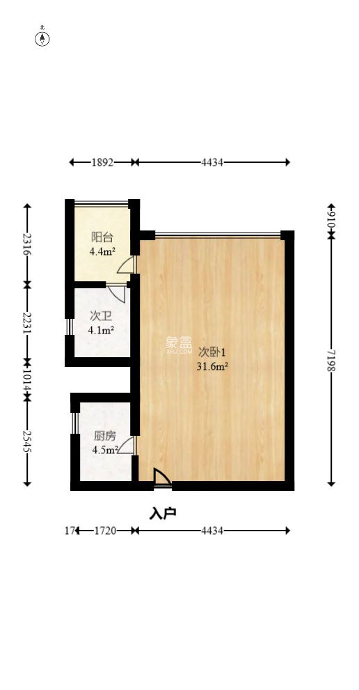 长盛岚庭  1室1厅1卫   40.80万