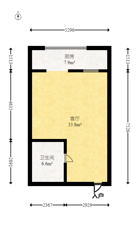 海德公园  1室1厅1卫   28.80万室内图1