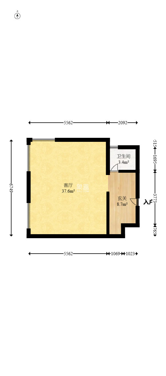 明昇壹城（明昇时代广场）三期  2室1厅1卫   51.90万