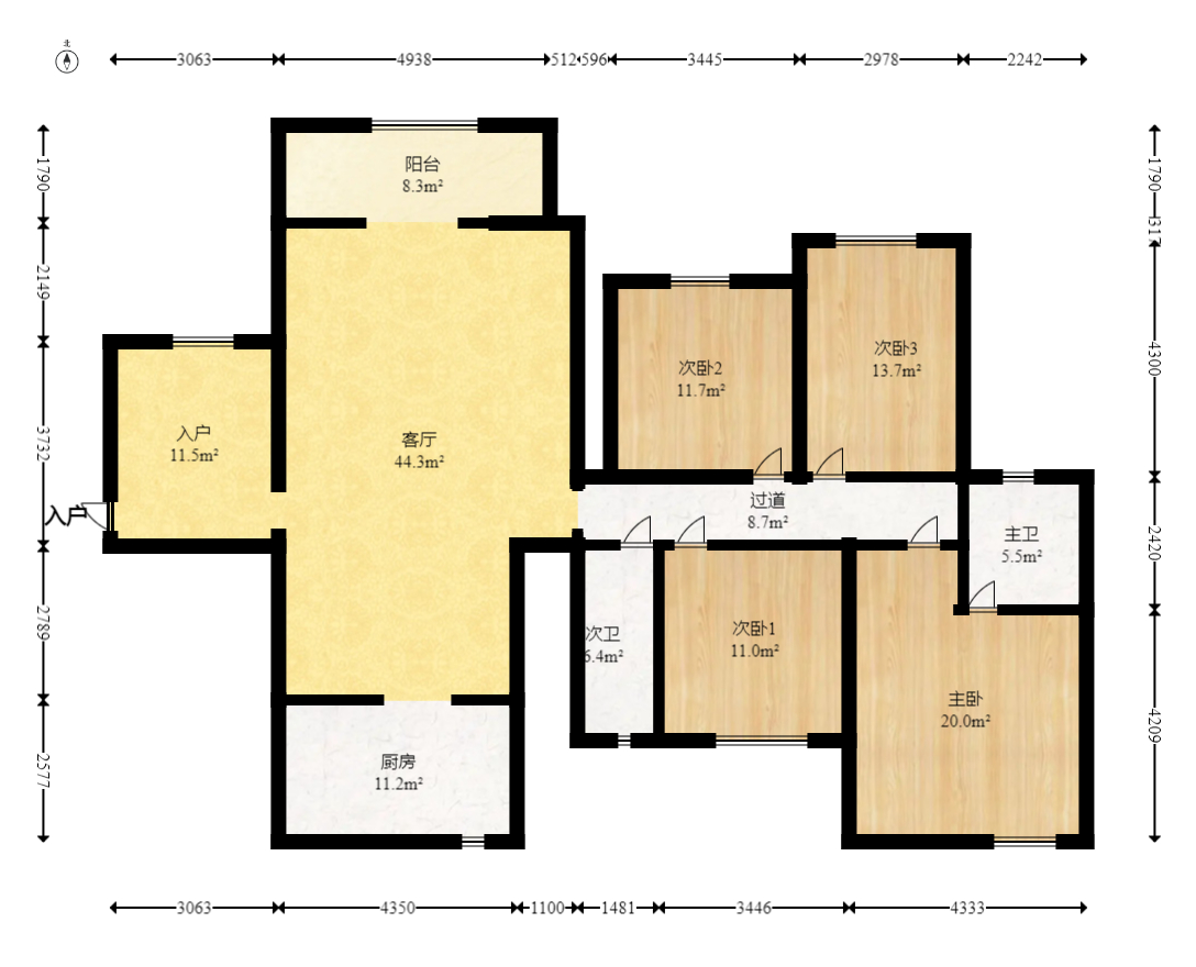 钱隆樽品(一、二、三期)  4室2厅2卫    128.8万 钱隆樽品(一、二、三期)  4室2厅2卫    128.8万户型图
