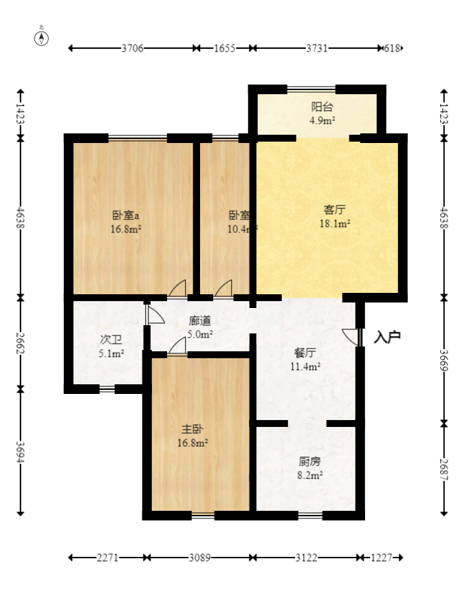 山水英伦 3室2厅1卫 73.8万 山水英伦 3室2厅1卫 73.8万户型图