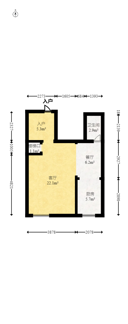 丽景新贵  2室2厅2卫   59.80万室内图1