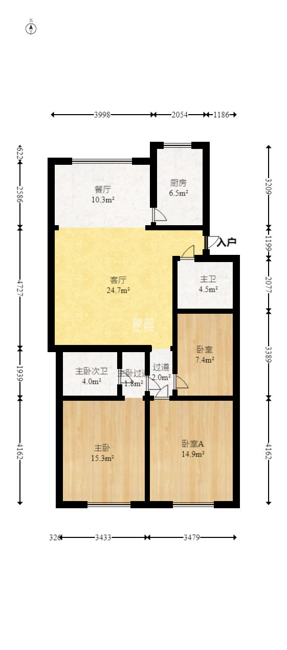 聚鑫大厦  3室2厅1卫    50.18万