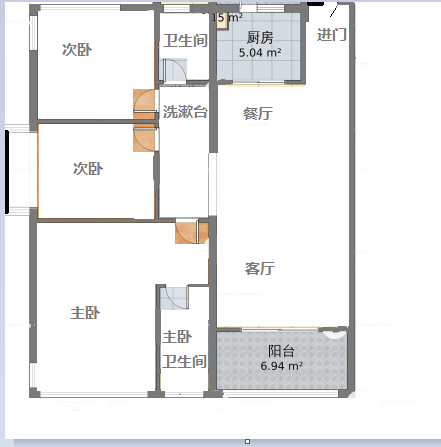 蓝溪谷  3室2厅2卫   65.00万