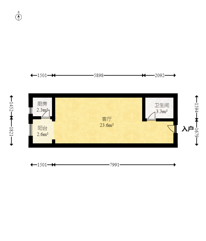 红公馆(前程丽景大厦)  1室1厅1卫    30.8万 红公馆(前程丽景大厦)  1室1厅1卫    30.8万户型图