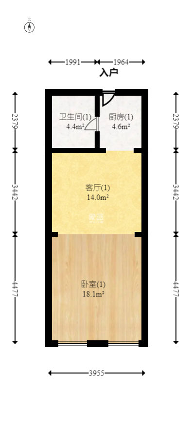 润和紫郡一期  1室1厅1卫   26.80万