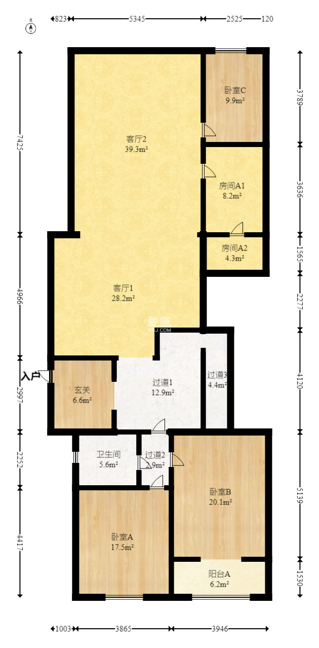 中城丽景香山园  5室2厅3卫   268.00万