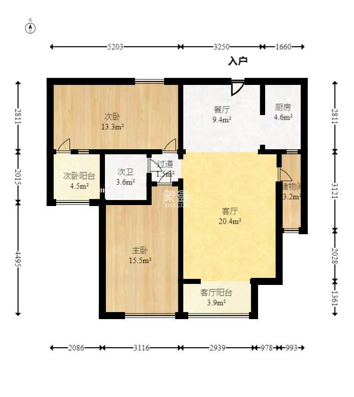 极目楚天  2室2厅1卫    55.0万