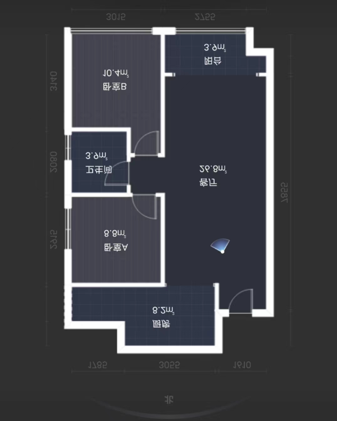 山水洲城华晨第一城  2室1厅1卫   60.00万