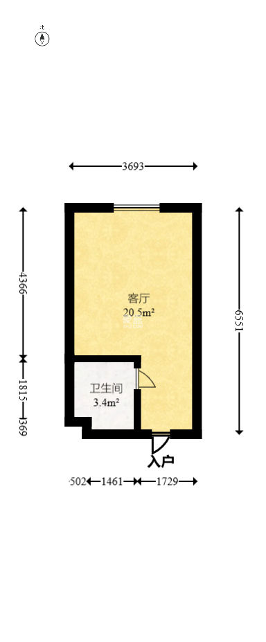 克拉美丽山庄（晟领国际）  1室1厅1卫   22.50万