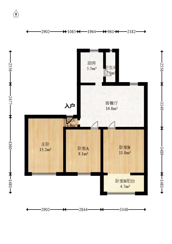 老鸦冲社区  3室2厅1卫   68.80万