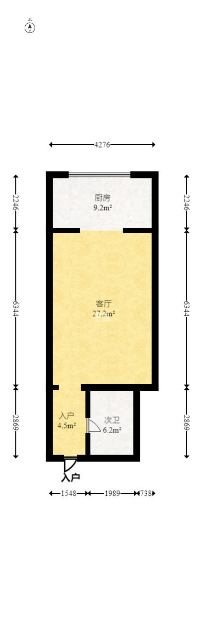 蓝湾国际广场  1室1厅1卫   28.00万室内图1