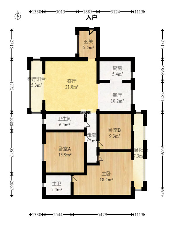 中建芙蓉嘉苑  3室2厅2卫    108.0万