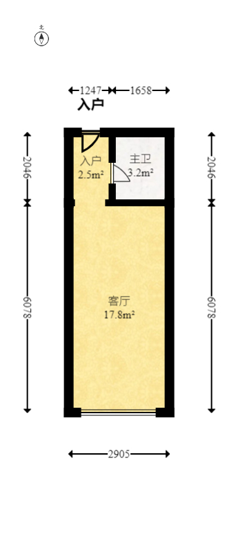 尚都美寓  1室1厅1卫    15.73万 尚都美寓  1室1厅1卫    15.73万户型图