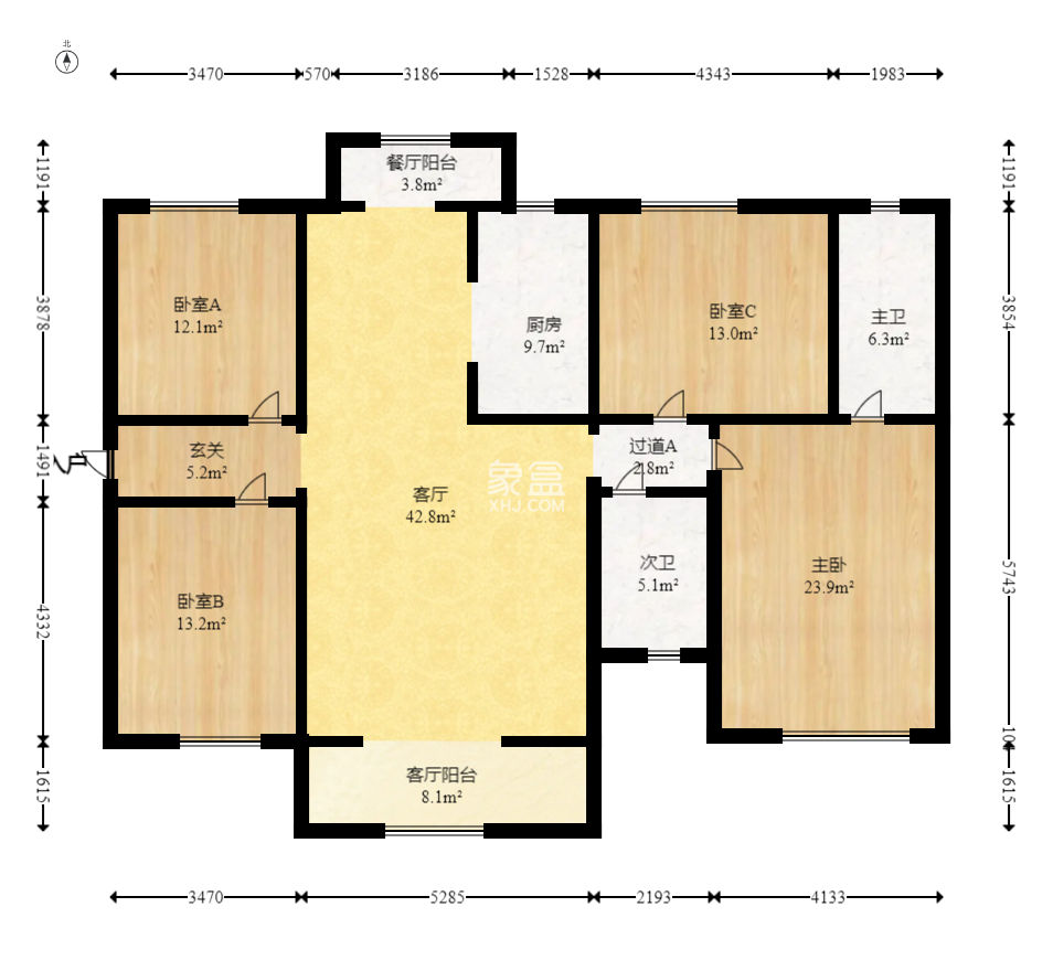 润和山水郡  4室2厅2卫    108.0万