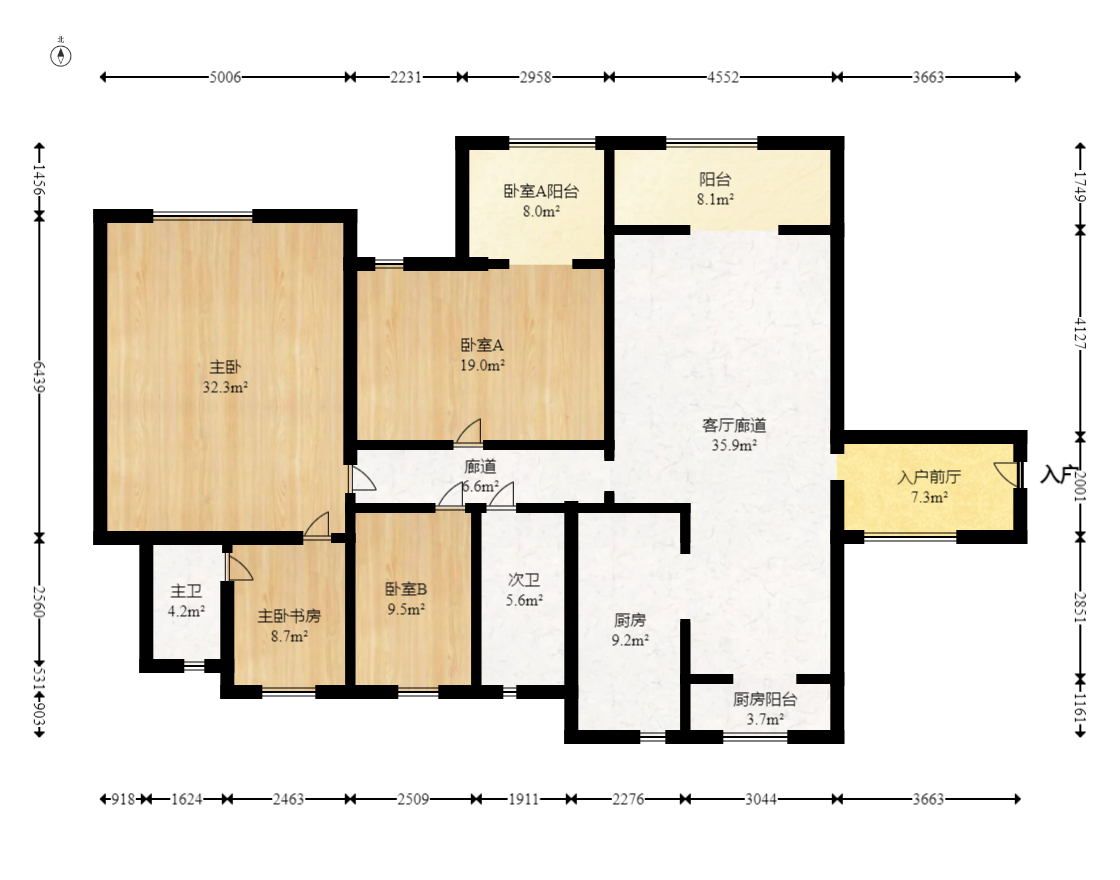江山帝景哈佛  4室2厅2卫   172.80万室内图1