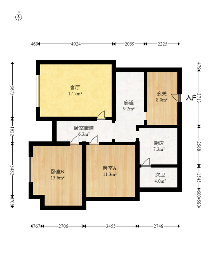洋湖时代  1室1厅1卫   33.00万室内图1