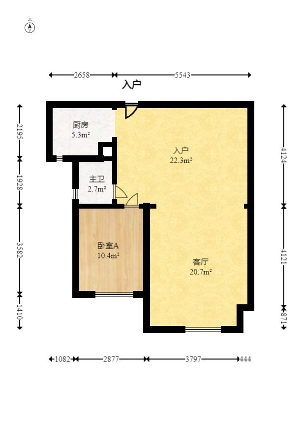 保利城（中航城国际社区、郡原美村）  4室2厅2卫   81.80万室内图1