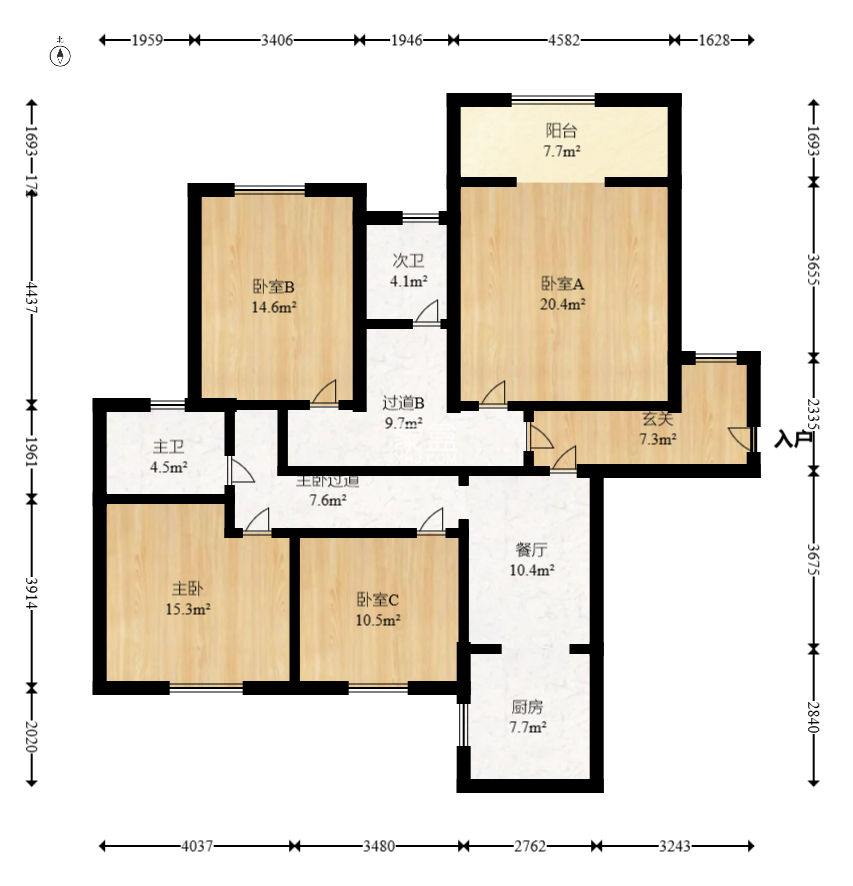 红建滨水铭城  3室2厅2卫   50.00万