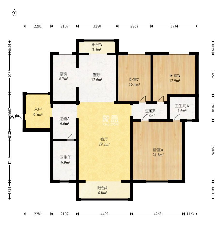 宏聚地中海  3室2厅2卫    82.0万