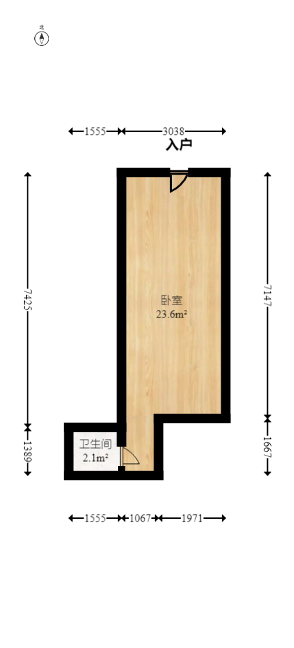 恒大名都  1室1厅1卫    90.0万室内图1