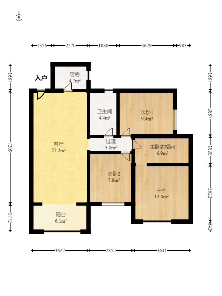 方略城市广场 3室2厅2卫 65.9万 方略城市广场 3室2厅2卫 65.9万户型图