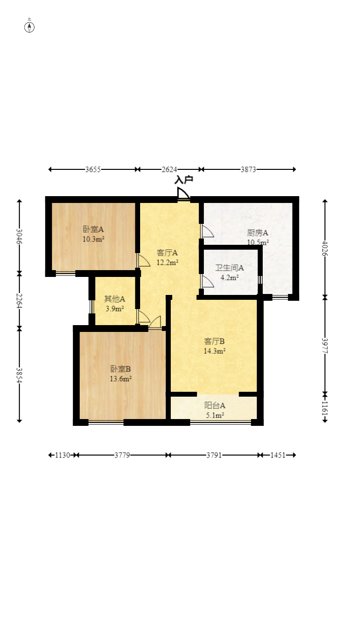 托斯卡纳  4室2厅2卫   396.00万室内图1