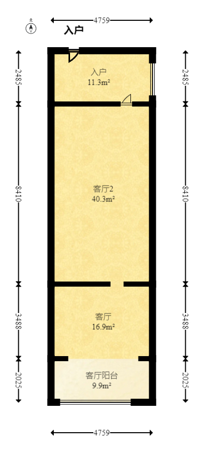 高桥现代商贸城  4室2厅1卫   101.50万室内图1
