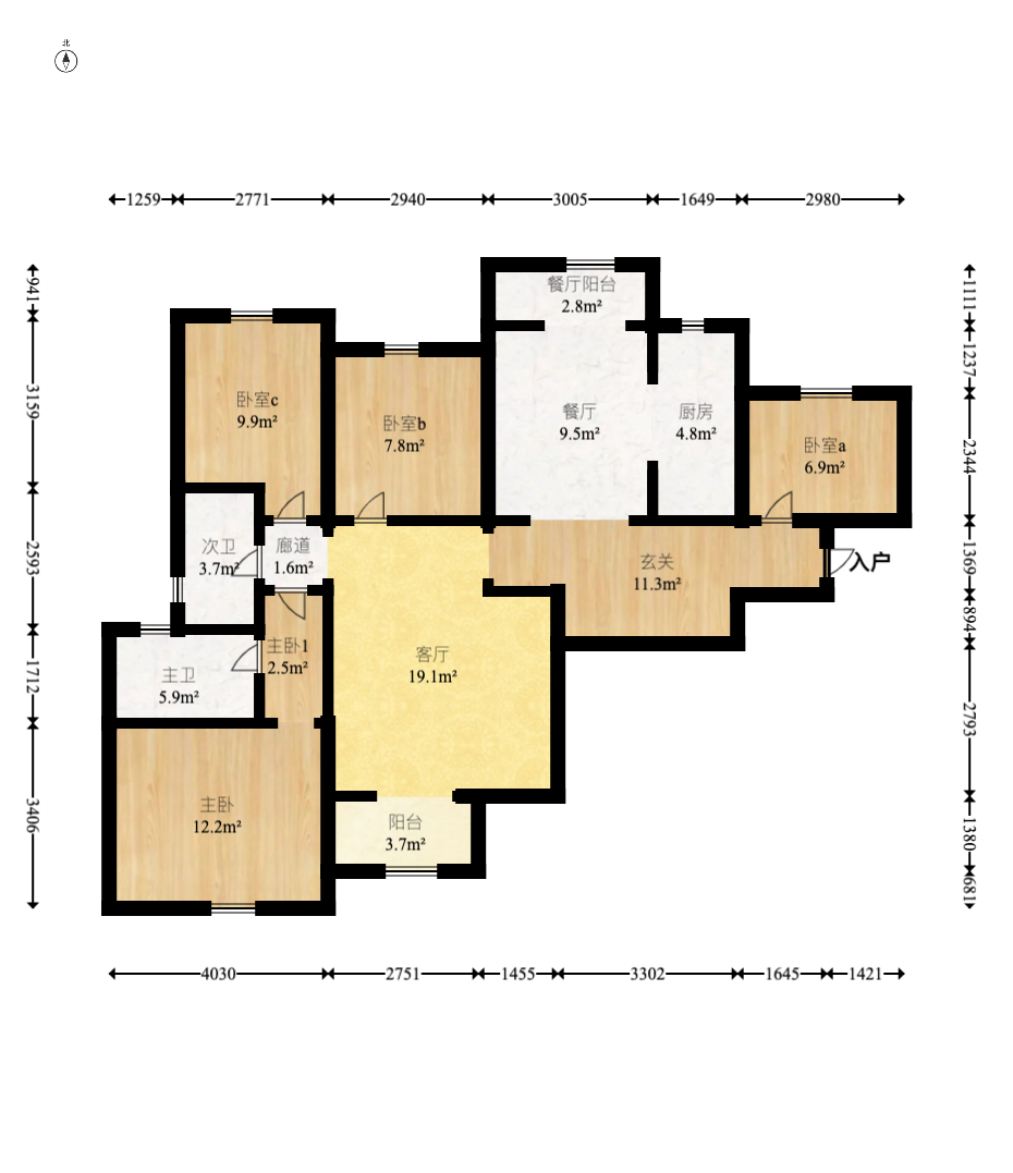 中國(guó)鐵建梅溪青秀二期  3室2廳2衛(wèi)    173.0萬室內(nèi)圖1