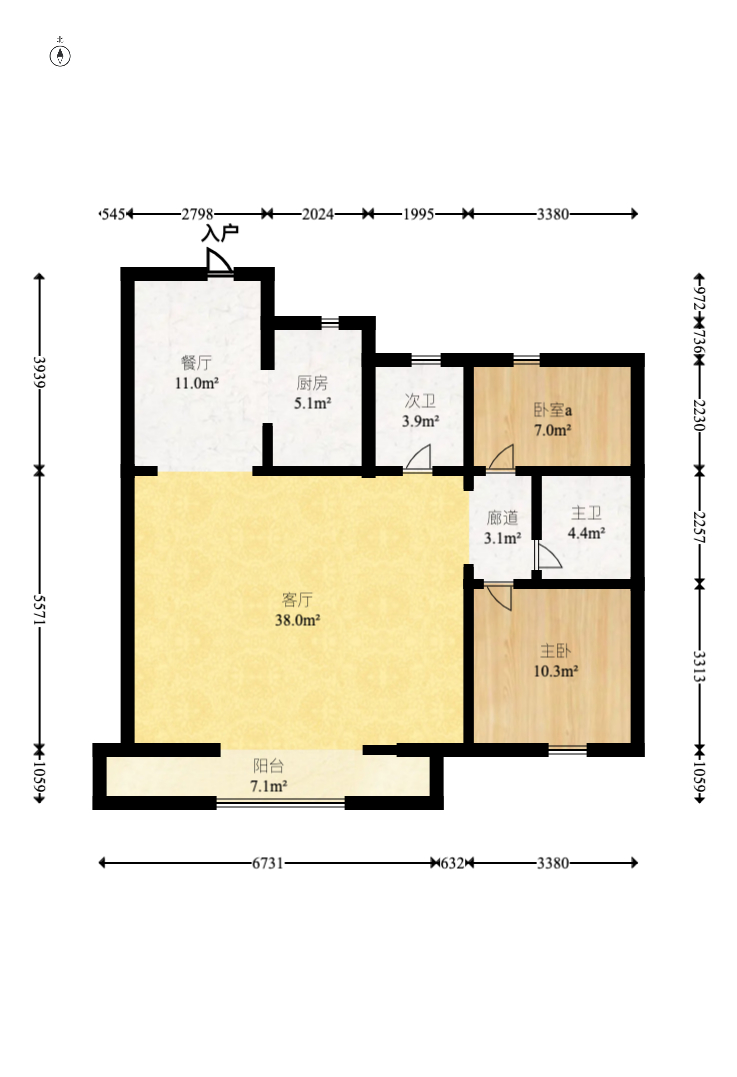 建發(fā)央著  4室2廳2衛(wèi)    160.0萬室內圖1