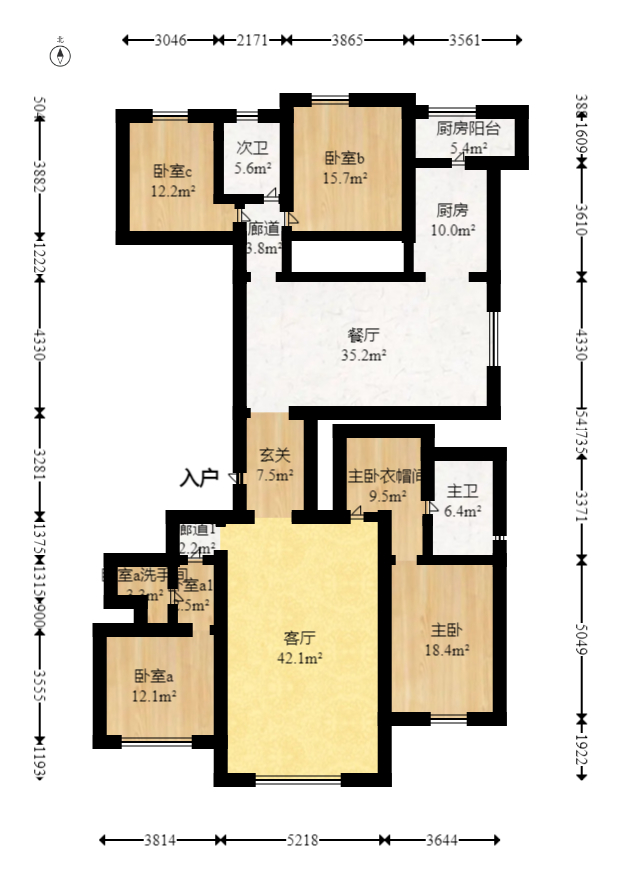 梅溪华府(新城金茂梦想华府) 4室2厅3卫 273.0万 梅溪华府(新城金茂梦想华府) 4室2厅3卫 273.0万户型图