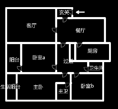 桃花仑办事处桃花仑社区  3室2厅2卫   52.80万室内图1