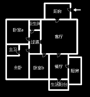 锦绣佳苑  3室2厅1卫   78.00万室内图1