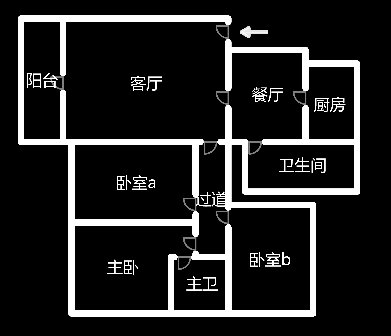 马良小区  3室2厅2卫   52.80万室内图1