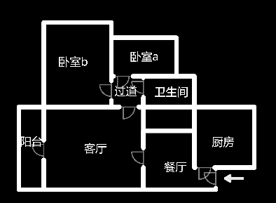 恒大绿洲  2室2厅1卫   42.00万室内图1