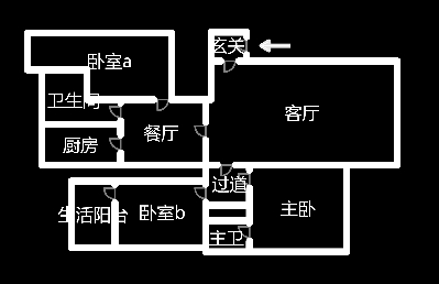 朝阳办事处江家坪居委会（鸿业小区）  3室2厅2卫   49.80万室内图1